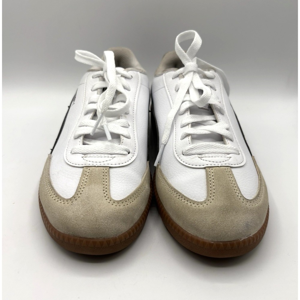 Puma White Black Club 5v5 Gum-Trim Athletic Sneakers - sz 9 - Picture 2 of 7